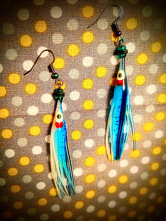 "Awesome Blue" Squid style earrings